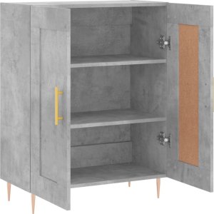 vidaXL Szafka, szarość betonu, 69,5x34x90 cm, materiał drewnopochodny 6
