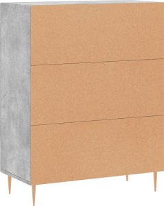vidaXL Szafka, szarość betonu, 69,5x34x90 cm, materiał drewnopochodny 8