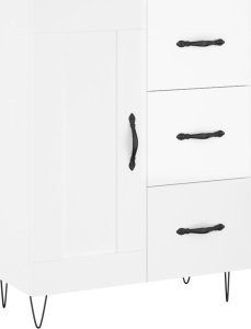 vidaXL Szafka, biała, połysk, 69,5x34x90 cm 2