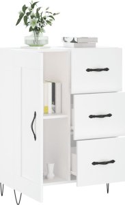 vidaXL Szafka, biała, połysk, 69,5x34x90 cm 4