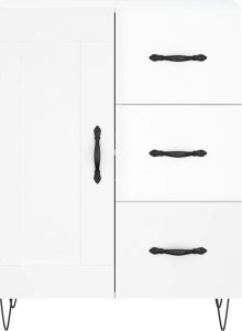 vidaXL Szafka, biała, połysk, 69,5x34x90 cm 5