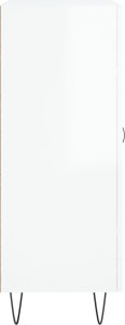 vidaXL Szafka, biała, połysk, 69,5x34x90 cm 7