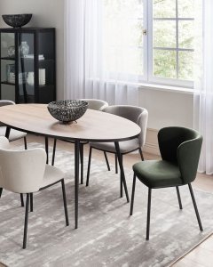 Beliani Zestaw 2 krzeseł do jadalni zielony MINA 3