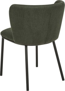 Beliani Zestaw 2 krzeseł do jadalni zielony MINA 6