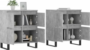 vidaXL vidaXL Szafki, 2 szt., szarość betonu, materiał drewnopochodny 3