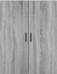 vidaXL vidaXL Witrynka szary dąb sonoma 69,5x34x180cm materiał drewnopochodny 6
