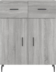 vidaXL vidaXL Witrynka szary dąb sonoma 69,5x34x180cm materiał drewnopochodny 8