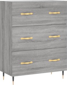 vidaXL vidaXL Witrynka szary dąb sonoma 69,5x34x180cm materiał drewnopochodny 7
