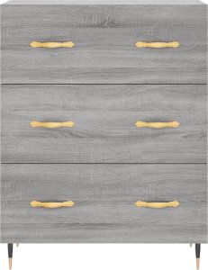 vidaXL vidaXL Witrynka szary dąb sonoma 69,5x34x180cm materiał drewnopochodny 8