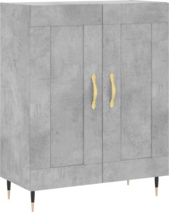 vidaXL vidaXL Witrynka, szarość betonu 69,5x34x180 cm materiał drewnopochodny 7