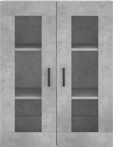 vidaXL vidaXL Witrynka, szarość betonu 69,5x34x180 cm materiał drewnopochodny 6