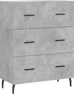 vidaXL vidaXL Witrynka, szarość betonu 69,5x34x180 cm materiał drewnopochodny 7