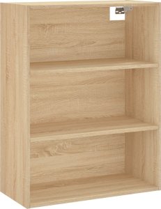 vidaXL vidaXL Witrynka, dąb sonoma, 69,5x34x180 cm, materiał drewnopochodny 5