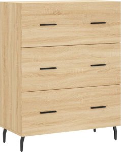 vidaXL vidaXL Witrynka, dąb sonoma, 69,5x34x180 cm, materiał drewnopochodny 7