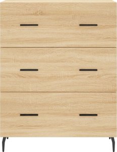 vidaXL vidaXL Witrynka, dąb sonoma, 69,5x34x180 cm, materiał drewnopochodny 8