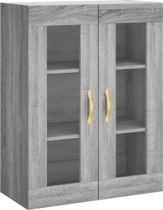 vidaXL vidaXL Witrynka szary dąb sonoma 69,5x34x180cm materiał drewnopochodny 5