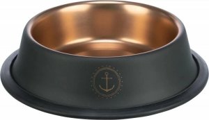 Trixie TX-24304 MISKA METAL NA GUMIE BE NORDIC   CZARNY/BRĄZ 0,45L/19cm 2