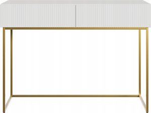 Selsey Toaletka Veldio 110 cm Biała ze złotymi nogami 4