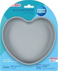 Canpol CANPOL BABIES Silicone suction plate HEART, 6m+, 80/309_blu 1