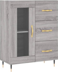 vidaXL vidaXL Witrynka szary dąb sonoma 69,5x34x180cm materiał drewnopochodny 7