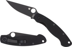 Spyderco Spyderco MILITARY G-10 BLACK BLADE PLAIN C36GPBK 1