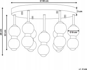 Lampa sufitowa Beliani Lampa sufitowa LED metalowa złota YOWAKA 5