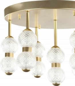 Lampa sufitowa Beliani Lampa sufitowa LED metalowa złota YOWAKA 7