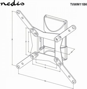 Nedis TVWM11BK 200 x 200 30kg 12