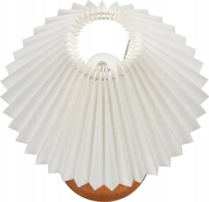 Lampa stołowa Beliani Lampka nocna drewniana ciemna COOKS 8