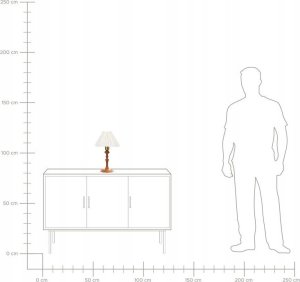 Lampa stołowa Beliani Lampka nocna drewniana ciemna COOKS 9