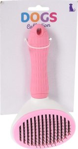 Koopman Szczotka do sierści dla psa i kota samoczyszcząca różowa 2