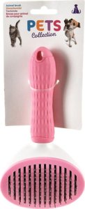 Koopman Szczotka do sierści dla psa i kota samoczyszcząca różowa 4