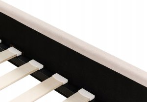 Beliani Łóżko tapicerowane 140 x 200 cm beżowe AMBILLOU 5