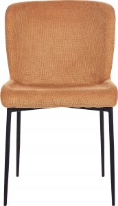 Beliani Tkanina Krzesło do jadalni Zestaw 2 Pomarańczowy ADA 5