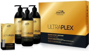 Joanna ULTRAPLEX Program odbudowy struktury włosów KOMPLETY ZESTAW + Pelerynka fryzjerska gratis ( 100ml + 500g + 500ml + 500g ) 1
