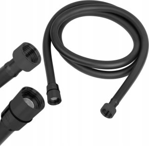 Wąż prysznicowy Invena Wąż Natryskowy 150 CM, DARK, CZARNY, PVC, ANTI-TWIST 4