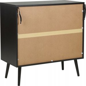 Beliani Komoda 3 szuflady fronty rattanowe czarna OPOCO 10