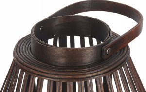 Beliani Lampion bambusowy 43 cm ciemne drewno PANAT 6