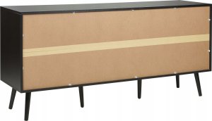 Beliani Szafka trzydrzwiowa fronty rattanowe czarna OPOCO 3