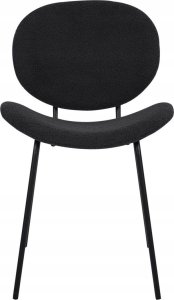 Beliani Boucle Krzesło do jadalni Zestaw 2 Czarny LUANA 5