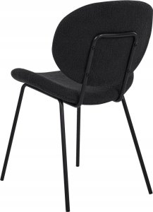 Beliani Boucle Krzesło do jadalni Zestaw 2 Czarny LUANA 6
