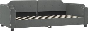 vidaXL vidaXL Sofa z funkcją spania, ciemnoszara, 90x200 cm, obita tkaniną 2