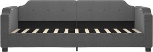 vidaXL vidaXL Sofa z funkcją spania, ciemnoszara, 90x200 cm, obita tkaniną 3