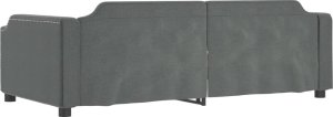 vidaXL vidaXL Sofa z funkcją spania, ciemnoszara, 90x200 cm, obita tkaniną 5