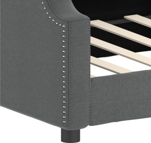 vidaXL vidaXL Sofa z funkcją spania, ciemnoszara, 90x200 cm, obita tkaniną 6