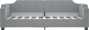 vidaXL vidaXL Sofa z funkcją spania, jasnoszara, 90x190 cm, obita tkaniną 3