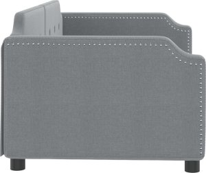 vidaXL vidaXL Sofa z funkcją spania, jasnoszara, 90x190 cm, obita tkaniną 4