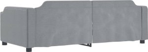 vidaXL vidaXL Sofa z funkcją spania, jasnoszara, 90x190 cm, obita tkaniną 5