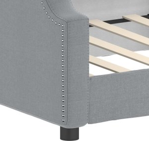 vidaXL vidaXL Sofa z funkcją spania, jasnoszara, 90x190 cm, obita tkaniną 6