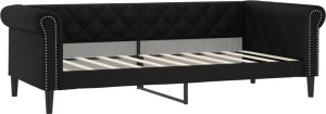 vidaXL vidaXL Sofa z funkcją spania, czarna, 90x190 cm, sztuczna skóra 2
